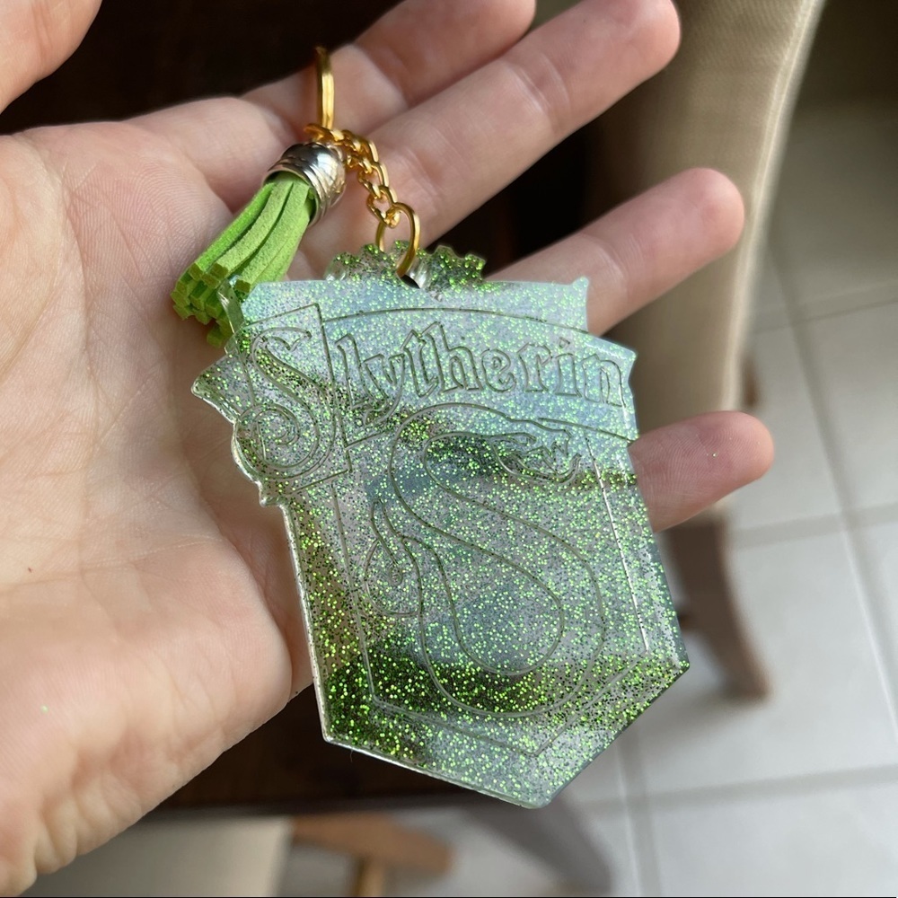 🎉🎉HP🎉🎉 Handmade SLYTHERIN House Keychain Harry Potter